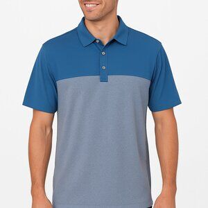 Bolle Golf Shirt Men's Colorblock Wicking Performance Polo - Blue
